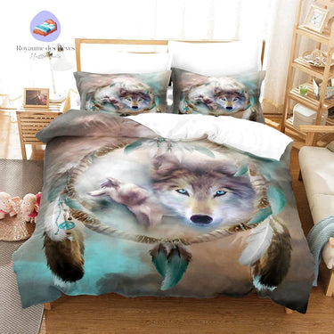 Housse de Couette Loup Attrape Rêve